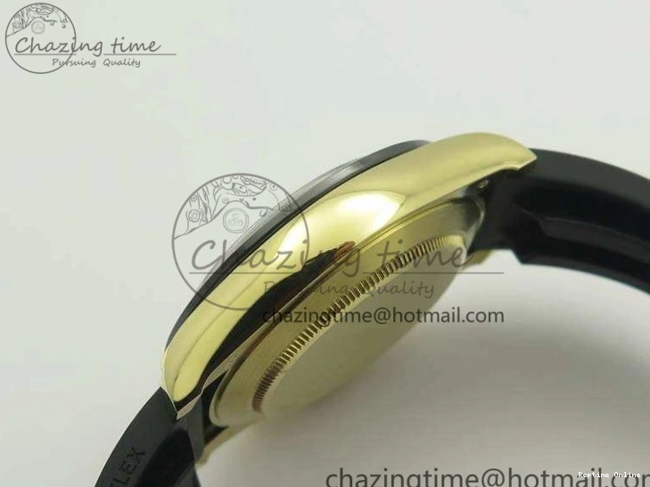 0109 Tailored Daytona 116518 LN YG ARF 1:1 Best Edition Black Dial On Rubber Strap A4130 Super Clone 3479